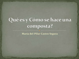 María del Pilar Castro Segura Qué es y Cómo se hace una composta? 