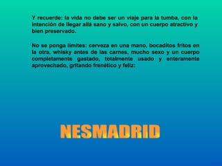 Que te dice tu medico