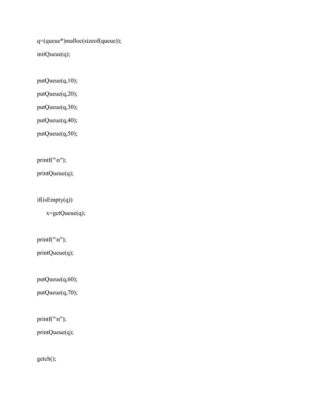 Linked list implementation of queue in c pdf