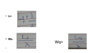 • Ls=
• Ws=
•
Wq=
 