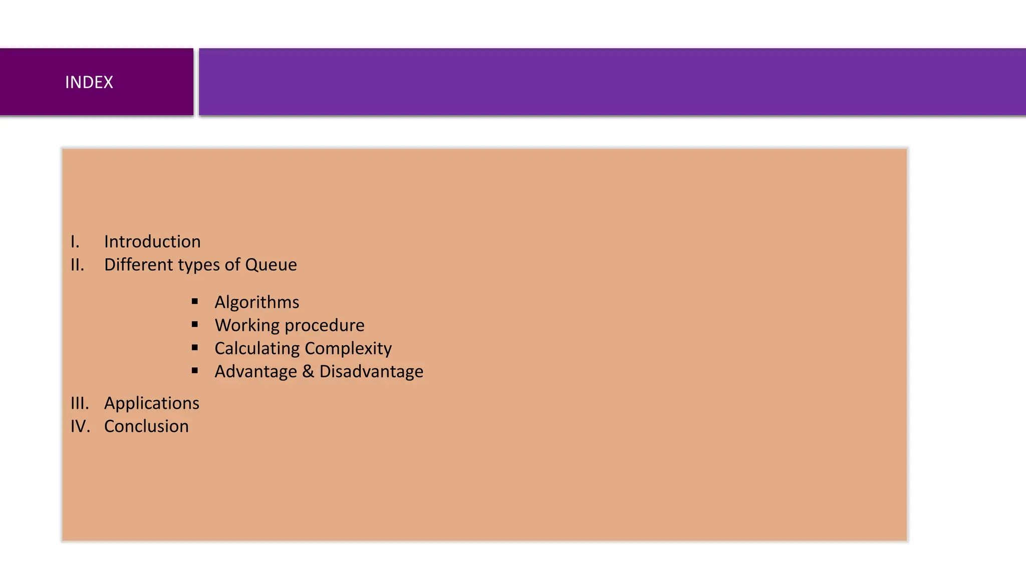 QUEUE in data-structure (classification, working procedure ...