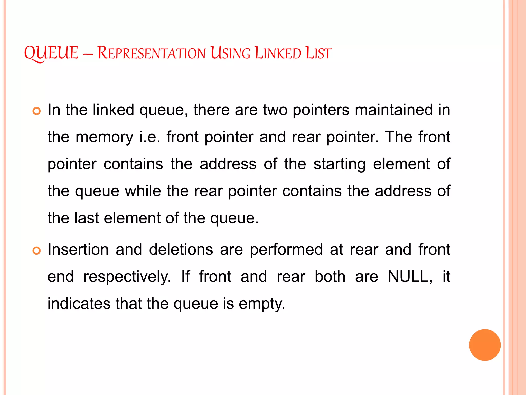 Queue and its operations | PPTX | Programming Languages | Computing