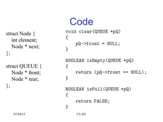 Queue implementation | PPT