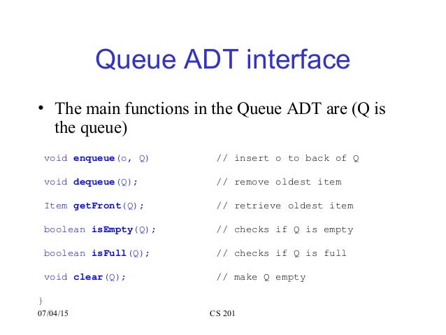 Queue implementation