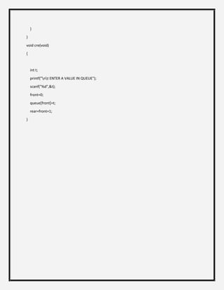 Queue in C, Queue Real Life of Example | PDF