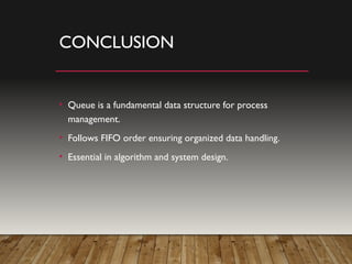 Comprehensive Overview of Queue Data Structure and Its Applications | PPTX