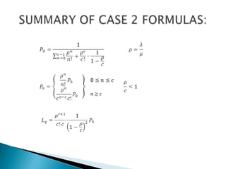 SUMMARY OF CASE 2 FORMULAS:
