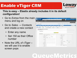 QueueMetrics Icon Agent Page and Elastix Integration | PDF