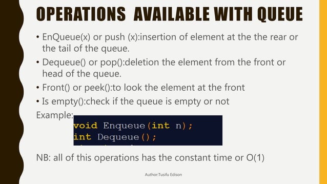 Queues in data structures | PPT