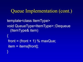ppt - queue powerpoint presentation, free download -... Queues.ppt