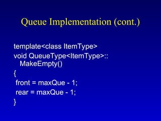 Queues - Data structure and algorithm.ppt