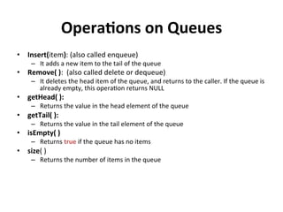 Queue ADT for data structure for computer | PDF