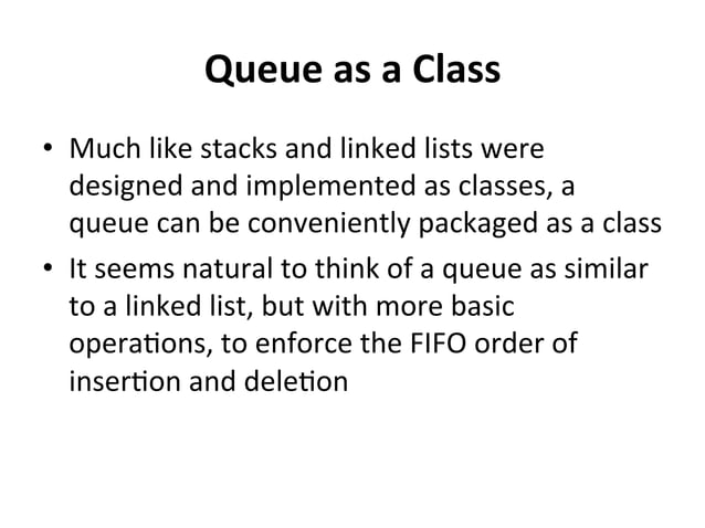 Queue ADT for data structure for computer | PDF | Programming Languages ...