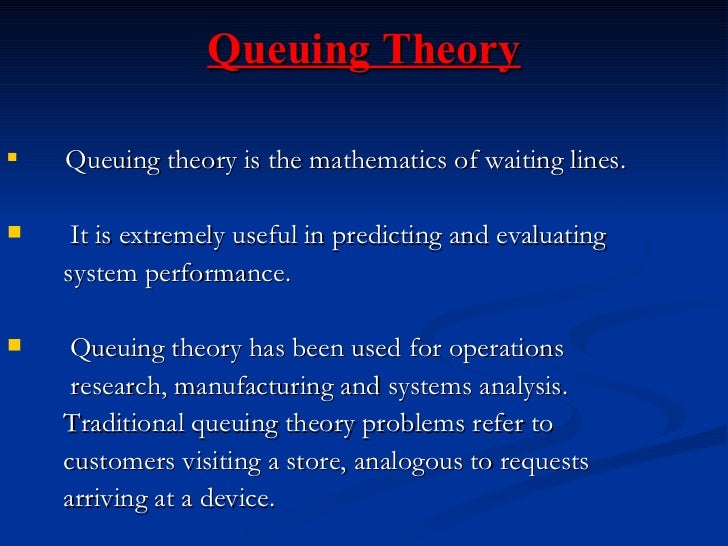 queuing theory in operation research problems and solutions