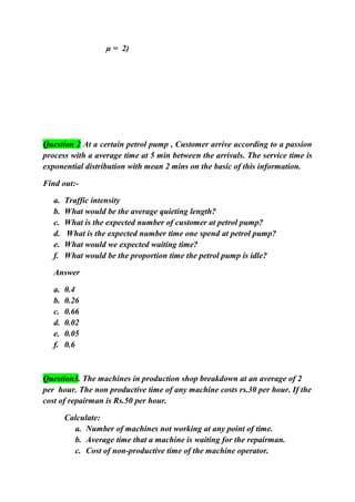 Queuing theory | DOCX