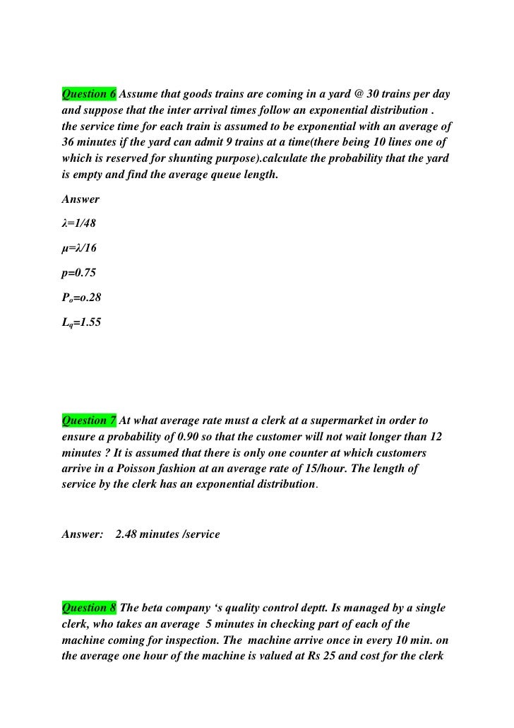 Queuing Theory