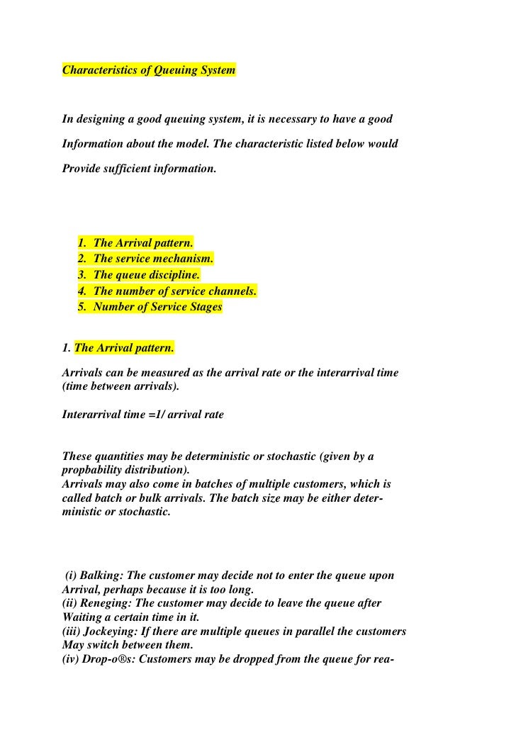queuing theory