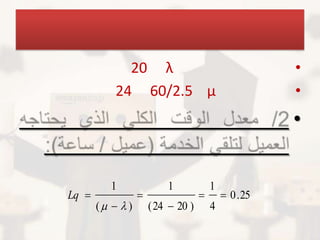 20 λ                                      •
           24 60/2.5 μ                                 •
                                                       •

          1               1             1
Lq                                        0 . 25
       (   )       ( 24  20 )       4
 