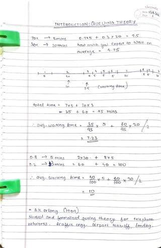 Queuing theory 1 : Notes | PDF