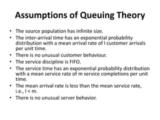 Queuing theory and simulation (MSOR) | PPT