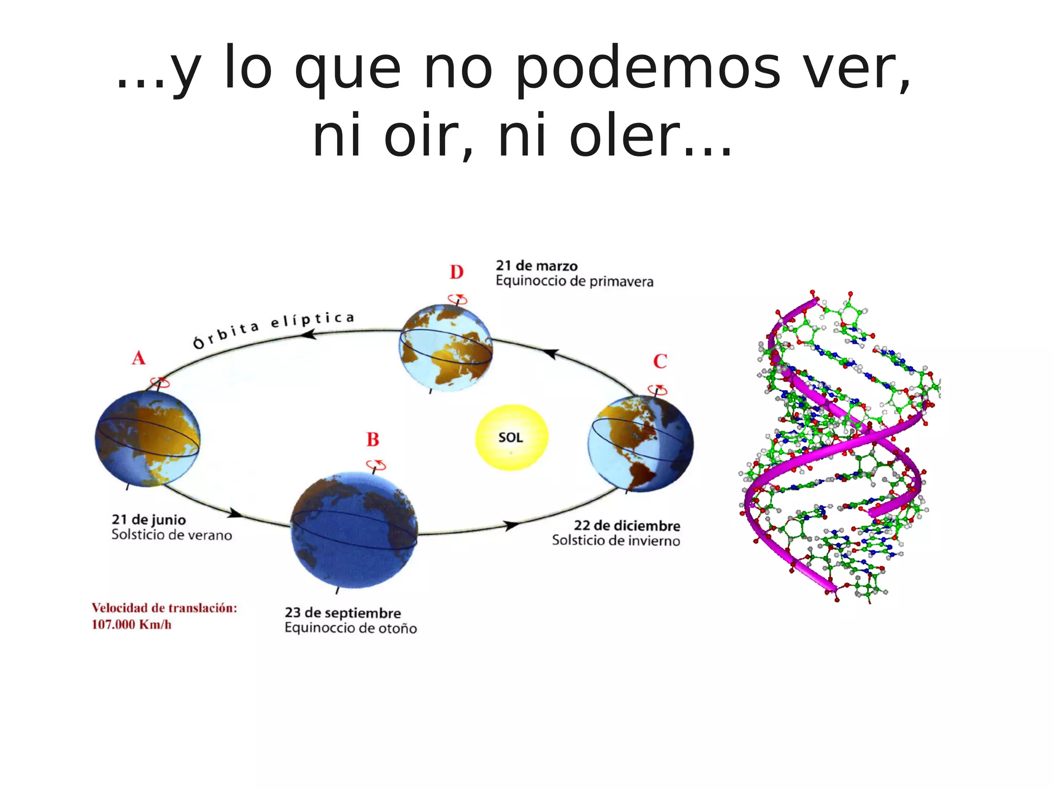 ...y lo que no podemos ver,  ni oir, ni oler... demasiado grande demasiado pequeño 