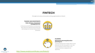 19
http://www.analyticscertificate.com/fintech/
 