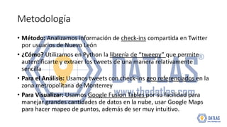 Datlas - BigData con Twitter - Qué hace la gente en Monterrey Slide 11