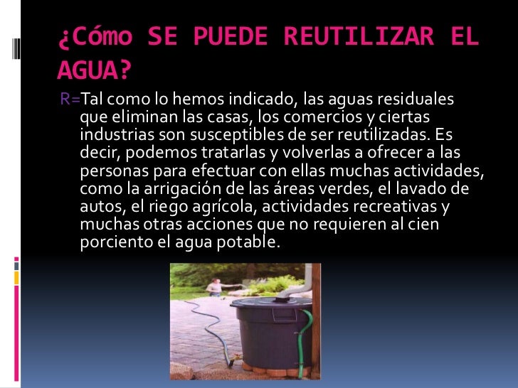 Qué hacer para reutilizar el agua
