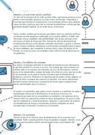 El impacto de internet en la vida diaria | DOCX