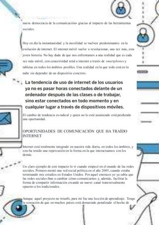 El impacto de internet en la vida diaria | DOCX