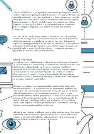El impacto de internet en la vida diaria | DOCX