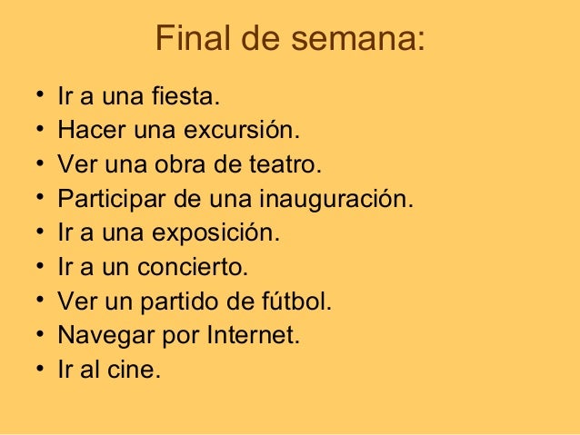 el fin de semana