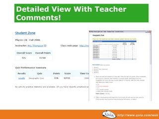 Detailed View With Teacher
Comments!
 