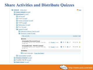 Share Activities and Distribute Quizzes
 