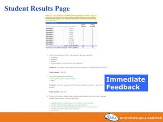 Student Results Page Immediate Feedback 