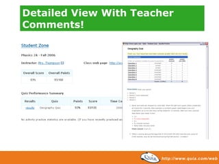 Detailed View With Teacher Comments! 