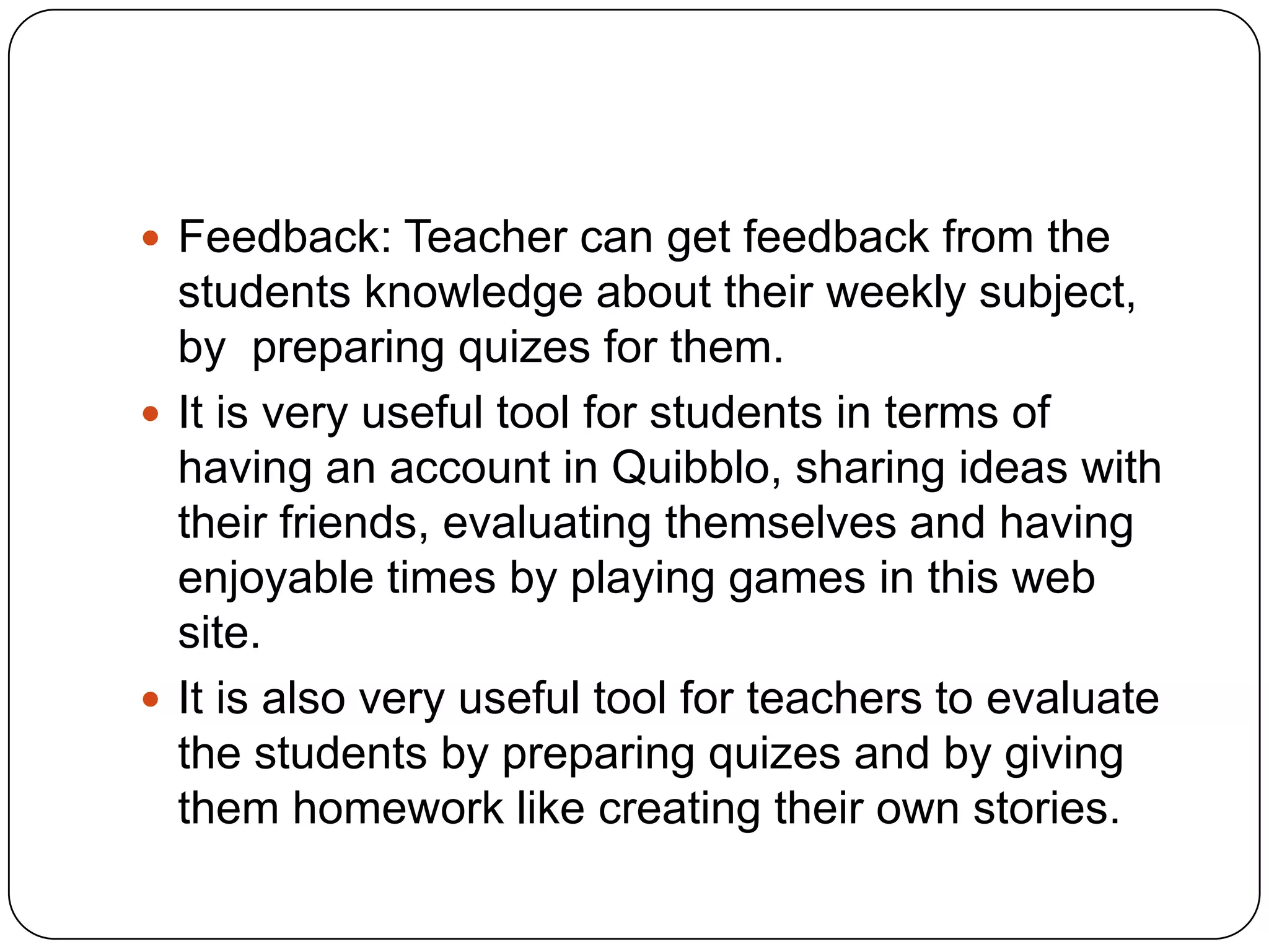   CREATING STORIES You can alsocreateyourownstoriesbyusingquibblo.It is veryenjoyable.It is verysimpletocreate a story, theonlythingthatyoushould do is toclick on createbuttomandthenyoushouldchoseyoursubject.Nowit’sthe time towriteyourthoughts