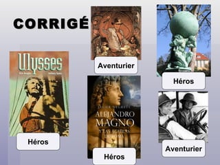 CORRIGÉ Héros Héros Héros Aventurier Aventurier 