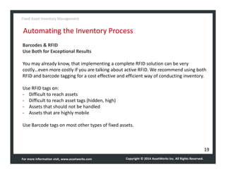 AssetWorks Fixed Asset Inventory Management Quick Guide | PDF