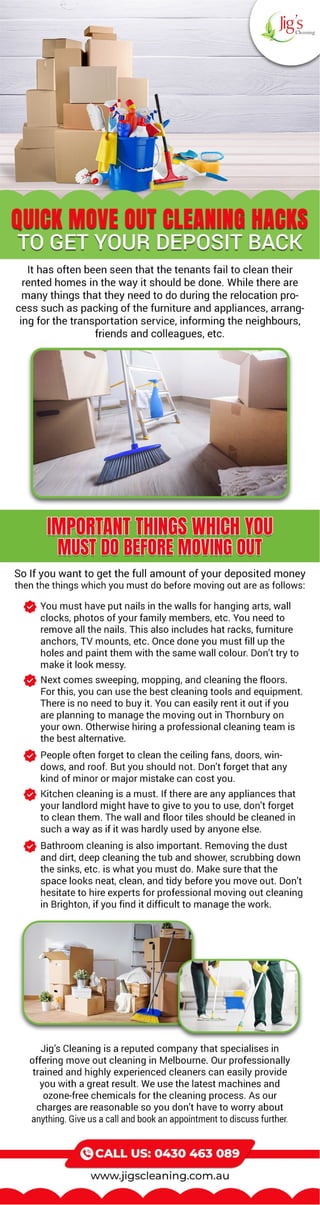 QUICK MOVE OUT CLEANING HACKS TO GET YOUR DEPOSIT BACK | PDF