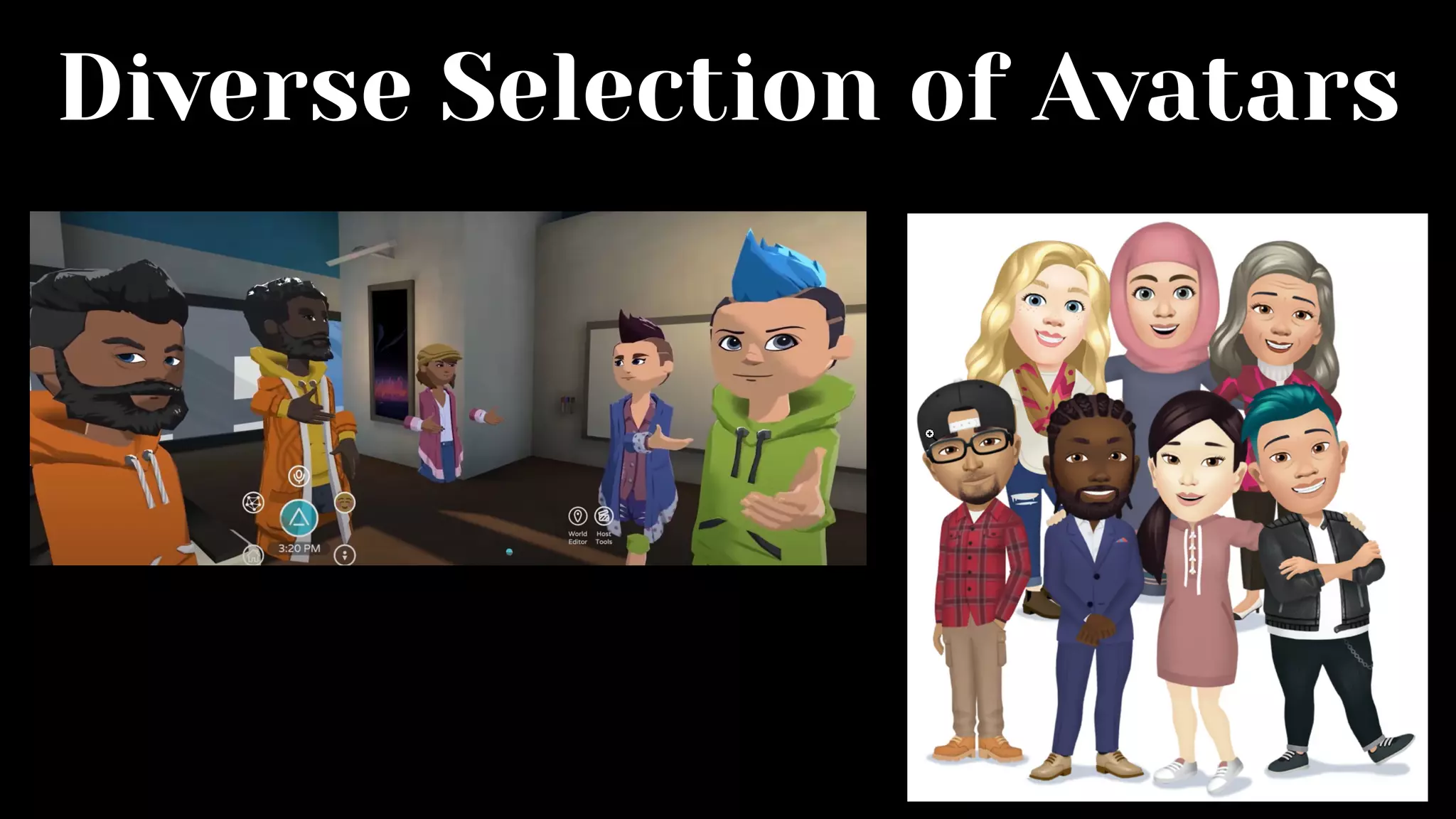 Diverse Selection of Avatars
 