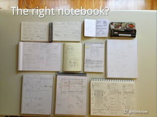 @thinknow
The right notebook?
@thinknow
 