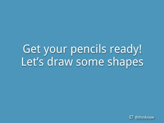 @thinknow
Get your pencils ready!
Let’s draw some shapes
 