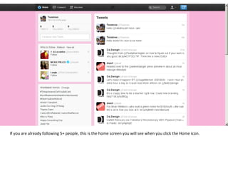 If you are already following 5+ people, this is the home screen you will see when you click the Home icon. 