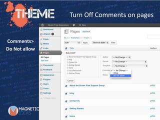 Turn Off Comments on pages
Comments>
Do Not allow
 