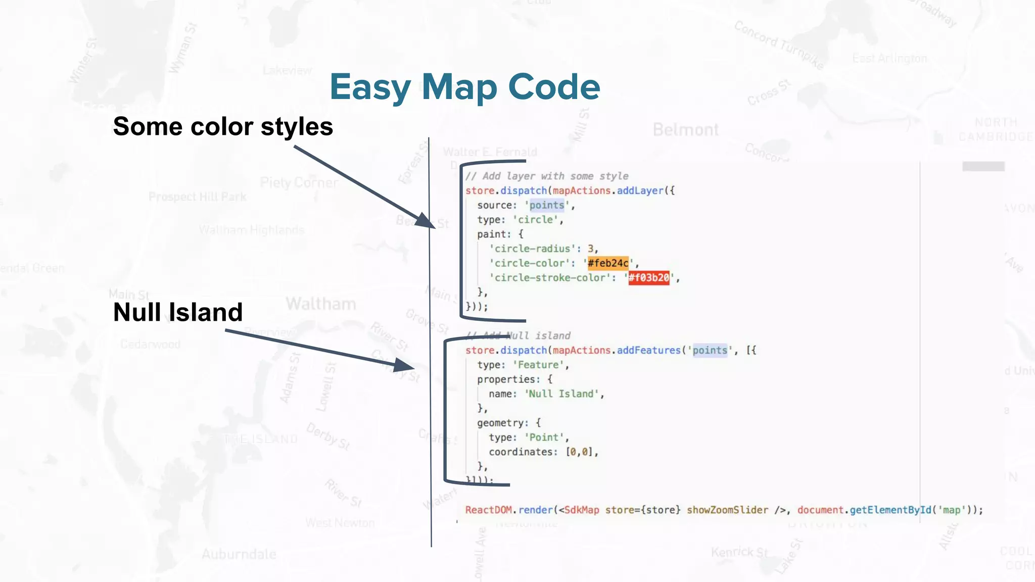 Free and Open Source Software for Geospatial
Easy Map Code
Some color styles
Null Island
 