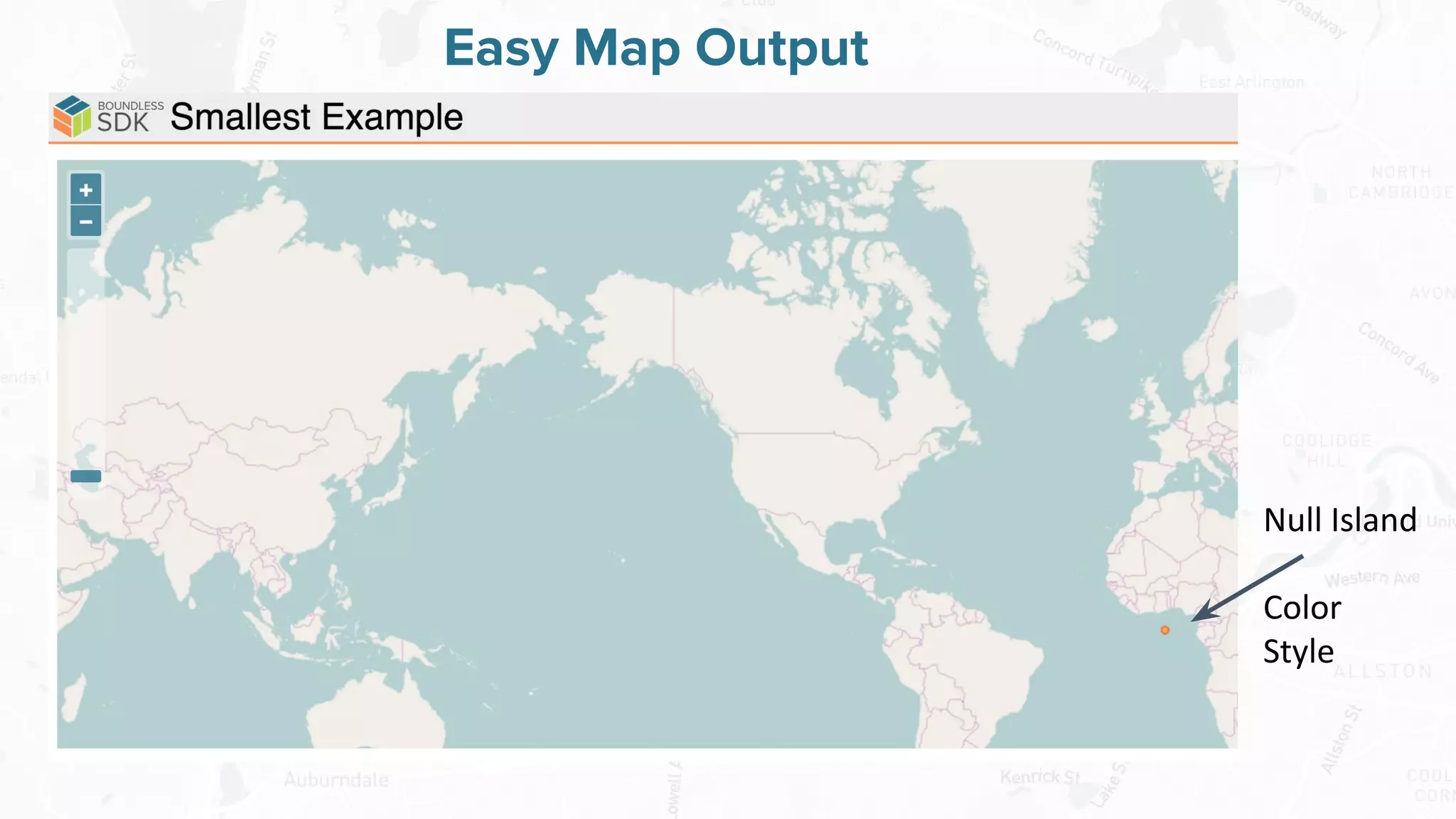 Free and Open Source Software for Geospatial
Easy Map Output
Null Island
Color
Style
 