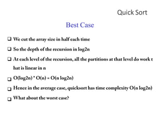 Quick Sort






Best Case
 