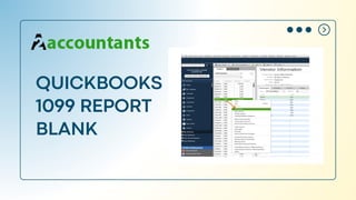 QUICKBOOKS
1099 REPORT
BLANK
 
