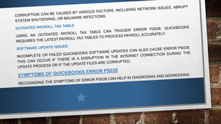 QuickBooks Error PS038: Payroll Update Fix | PPTX